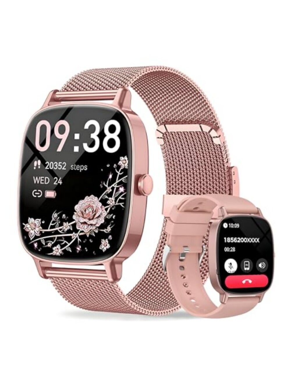 Women's Smartwatch Fitness Tracker with Heart Rate Sleep SpO2 Monitor